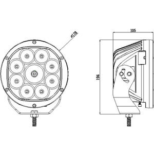 Luz LED para todoterreno de 7”, UT-D0902 